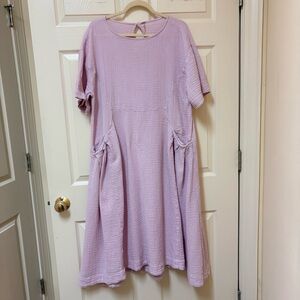 Free People Lavender Midi Dress with great pockets